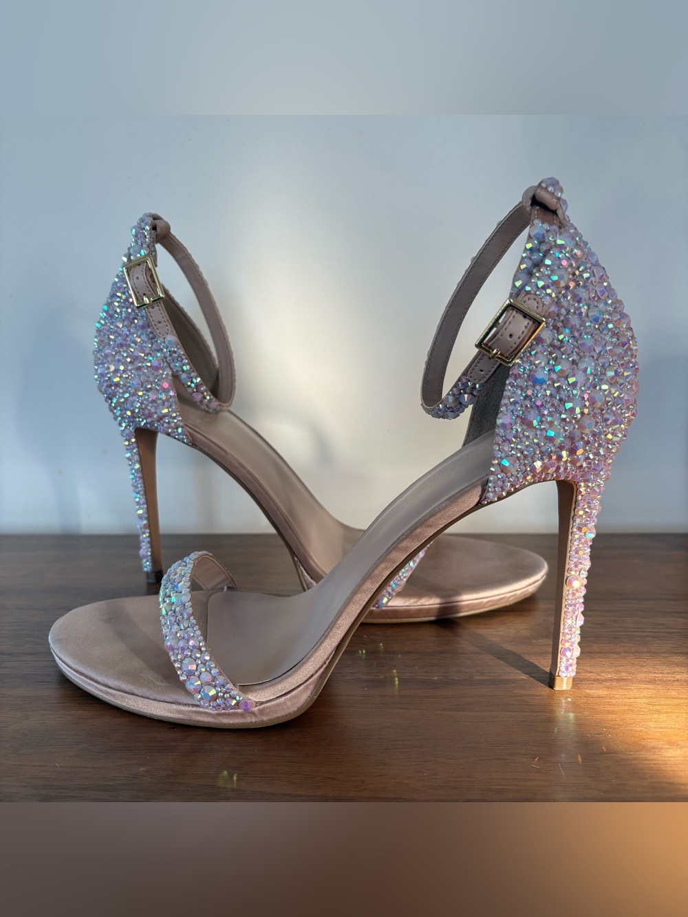 ✨ Dream Pairs Custom Handmade Rhinestone Heels - Worn Once ✨